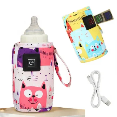 USB Milk Water Warmer Travel Stroller Insulated Bag Baby Nursing Bottle Heater Newborn Infant Portable Bottle Feeding Warmers 1
