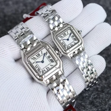 Luxury Fashion Square Women's Stainless Steel Watches Brand Ladies Quartz Wristwatch Classic Silver Simple Femme Steel Band 2