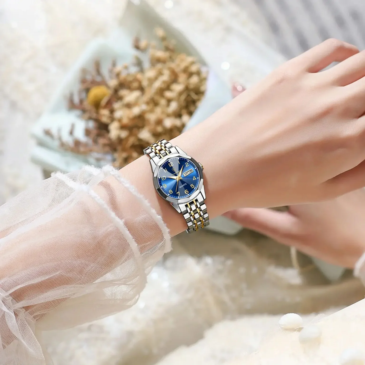 POEDAGAR Luxury Ladies Wristwatch Waterproof Luminous Date Week Women Quartz Watch Stainless Steel Women‘s Watches Female Reloj 6