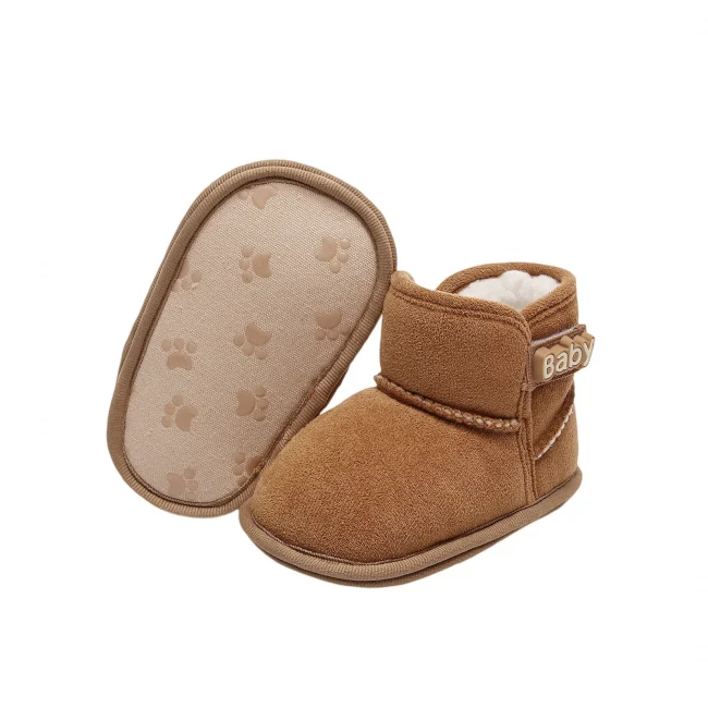 Newborn Baby Girls Boys Ankle Boots Non-slip Winter Snow Shoes First Walkers Warm Warm Booties Flats Walking Shoes 0-18 Months 3