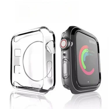 Clear Case For Apple Watch Series 10 46mm 42mm 7 8 9 45mm 41mm No Screen Protector Full TPU Bumper Cover iWatch SE 5 6 4 44 40mm 3