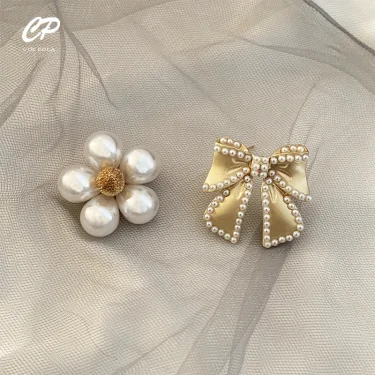 Cute Pearl Bow Brooch Small Sweater Exquisite Pearl Decoration Brooches Pin For Wedding Woman 1