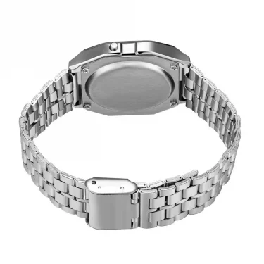 LED Steel Belt Rose Gold Silver Watches Men Women Electronic Digital Display Retro Style Clock Relogio Masculin Reloj Homb 2