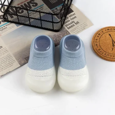 Summer New Combed Cotton Anti slip and Breathable Children's Soft Sole Shoes Baby Walking Shoes Mesh Faced Baby Floor Socks 4