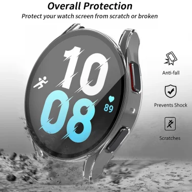 PC All Around Bumper Shell Screen Protector Protective Watch Case Cover For Samsung Galaxy Watch6 Case 40mm 44mm 2