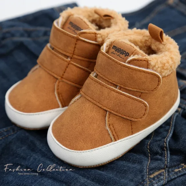Baby Shoes Boy Girl Winter Warm Infant Snow Boots Fleece Soft Bottom Shoe Newborn Indoor Sneakers Toddler First Walkers 2