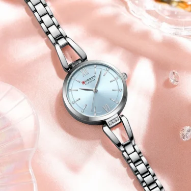 CURREN 9092 Quartz Watches Women Elegant Bracelet Stainless Steel Strap Rhinestone Fashion Ladies Simple Watch Gifts reloj mujer 3