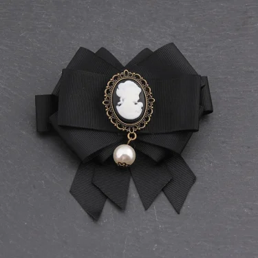 Women New Retro High-end Corsage Accessories Fabric Ribbon Clothing Accessories Bow Brooch Ppin H1285 3
