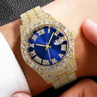 Full Steel Gold Quartz Wristwatch for Men, Luxury Watches, Exquisite Clock, Masculino Relogio Fashion Casual Relojes no-logo 1