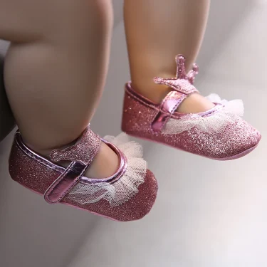 Summer Fashion Newborn Pink Baby Shoes Non-slip Cloth Bottom Shoes Girl Elegant Breathable Leisure Baby First Walking Shoes 6