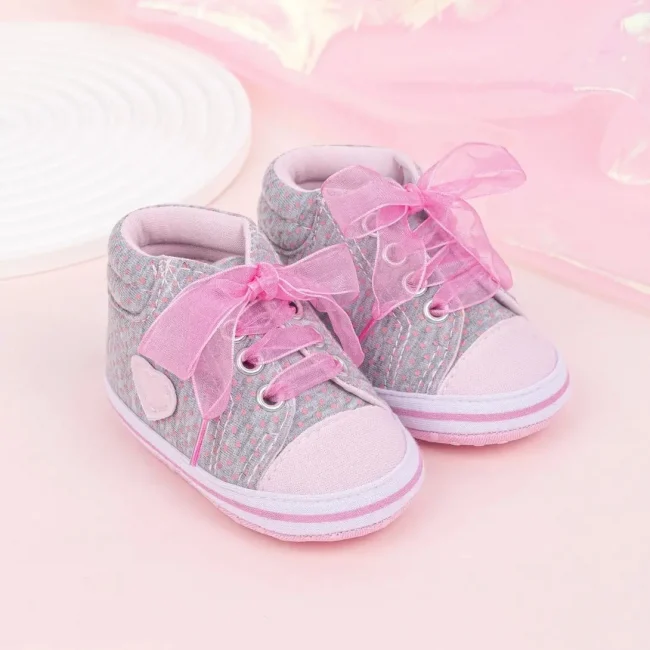 Newborn Baby Boys Girls High Tops Star Sneakers Soft Anti-Slip Sole Moccasins Infant Newborn Toddler First Walking Crib Shoes 6