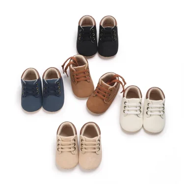 5 Colors Lace Up Casual Shoes Spring And Autumn Baby Casual Shoes 0-18 Months Cotton Flat Shoes Baby Walking Shoes 1