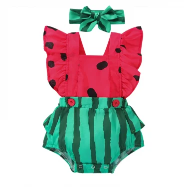 ma&baby 0-24M Newborn Infant Baby Girls Romper Cute Watermelon Jumpsuit Playsuit Sunsuit Summer Clothing Overalls D01 5