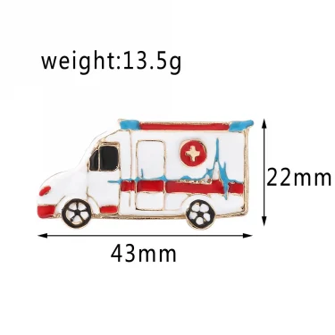 New Medical Medicine Brooch Pin Stethoscope Electrocardiogram Microscope Heart Shaped Pin Nurse Doctor Backpack Lapel Jewelry 5