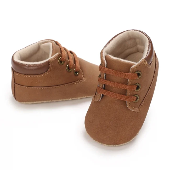 HAIZHIW 5 Colors Lace Up Casual Shoes Spring And Autumn Baby Casual Shoes 0-18 Months Flat Shoes Baby Walking Shoes 4
