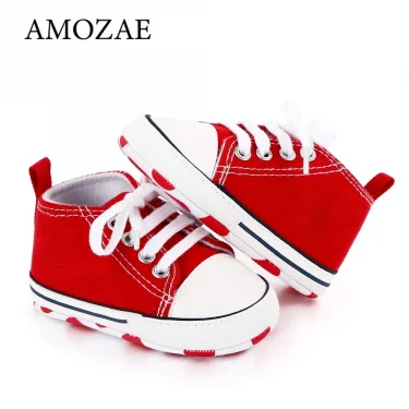 Baby Classical Sports Sneakers Newborn Baby Boys Girls Print First Walkers Shoes Infant Toddler Anti-slip Baby Shoes Pre-walkers 5