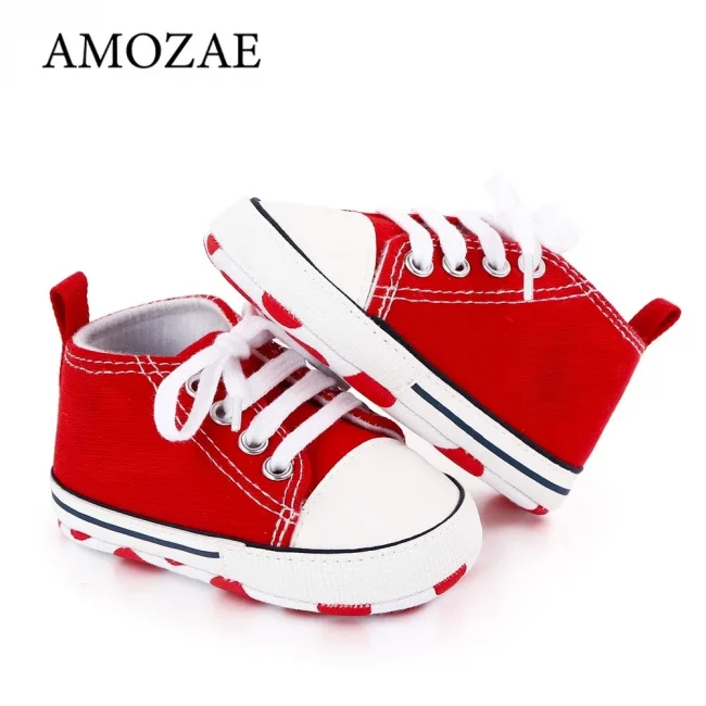 Baby Classical Sports Sneakers Newborn Baby Boys Girls Print First Walkers Shoes Infant Toddler Anti-slip Baby Shoes Pre-walkers 5