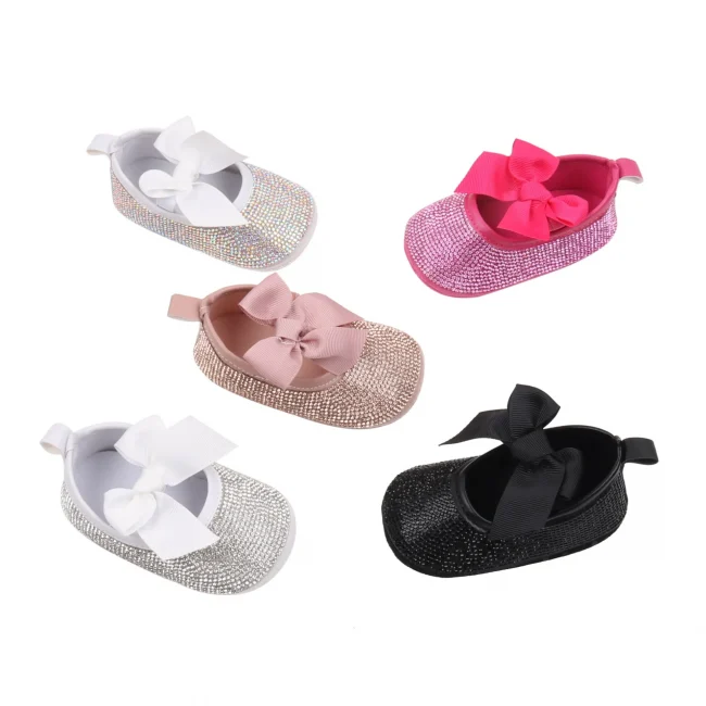 Baby Beautiful Shoes High Quality Newborn Toddler Girls Sneaker Spring and Summer Sandal Cute Bowknot Shiny Diamonds BBW3204 4