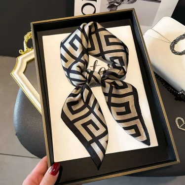 Fashion Luxury Brand 70cm Silk Square Scarf Women Satin Neck Tie Female Hair Bandana Headkerchief Shawl Wrap Hijab Echarpe 1