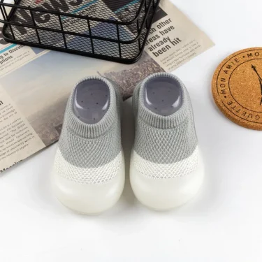 Summer New Combed Cotton Anti slip and Breathable Children's Soft Sole Shoes Baby Walking Shoes Mesh Faced Baby Floor Socks 5