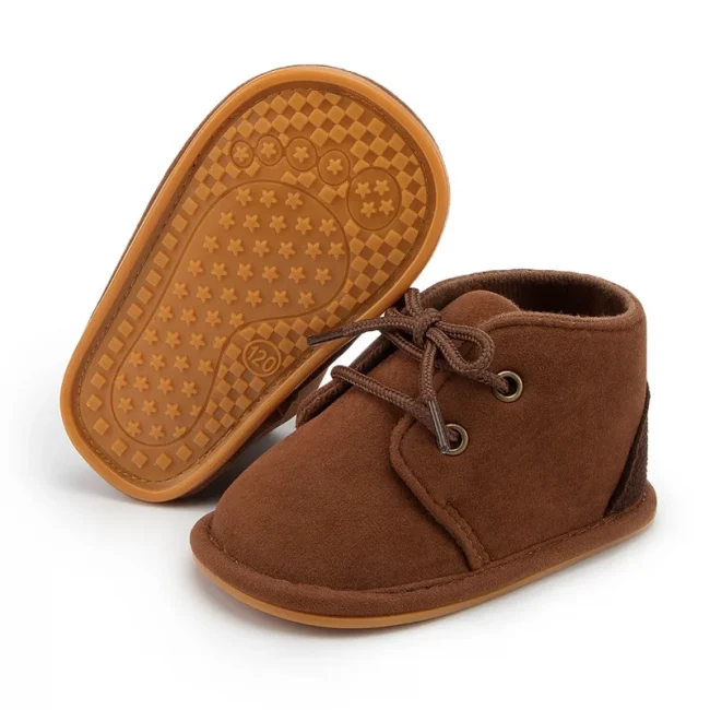 KIDSUN Baby Shoes Boys Classical Cotton Non-slip Soft-Sole Rubber Sole Toddler Girl Boots Infant Crib First Walkers 3-Colors 1