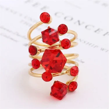 Trendy Irregular Crystal Aesthetic Rings for Women Y2K Gothic Large Stone Knuckle Rings Rhinestone Geometric Zircon Jewelry Gift 3