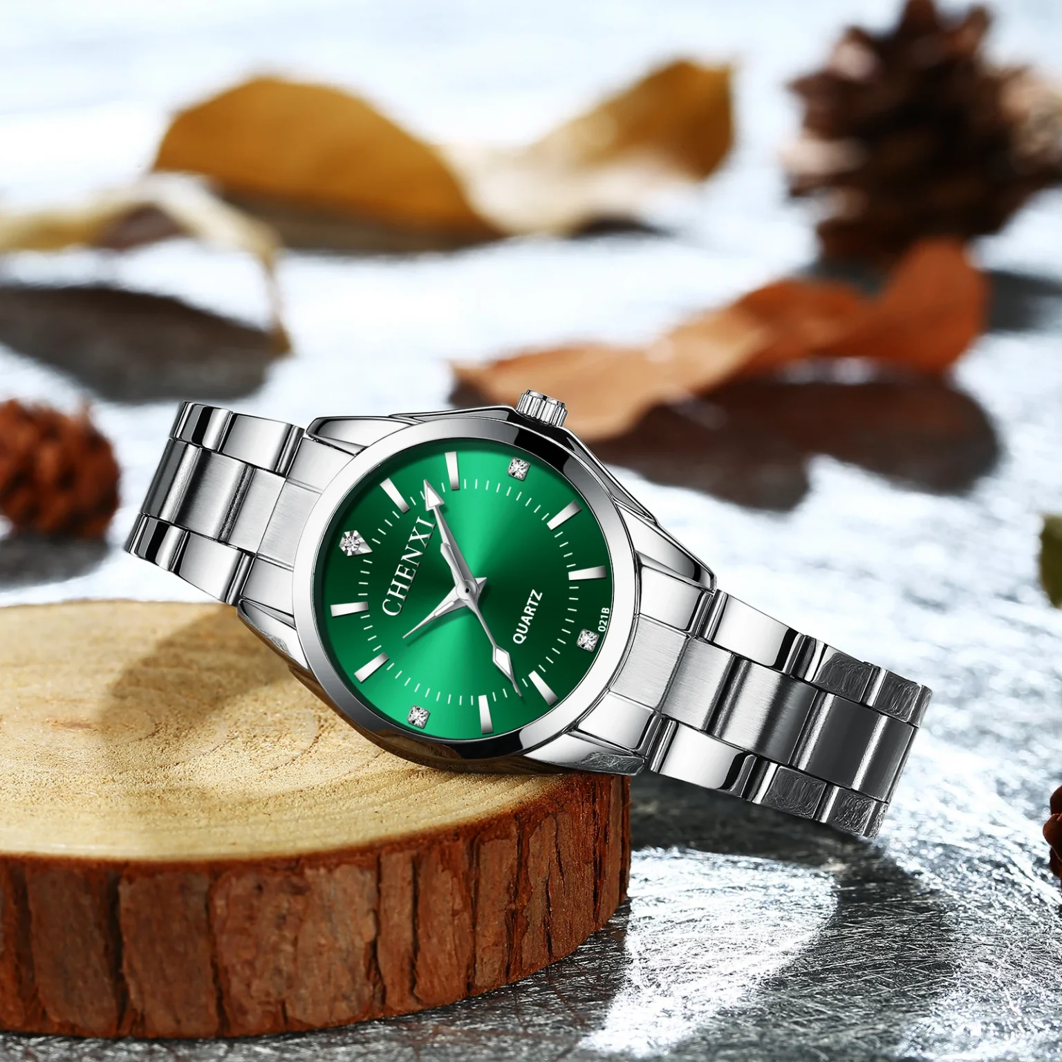 CHENXI Ladies Watch For Women Fashion Silver Clock Stainless Steel Quartz Wrist Watches for Women Waterproof Relogio Feminino 5