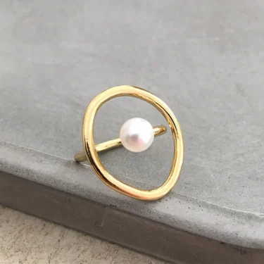 XIYANIKE Silver Color Vintage Pearl Rings for Elegant Women Creative Geometric Party Accessories 2020 Fine Jewelry Gifts 2