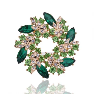 SKEDS Luxury Crystal Elegant Flower Brooches Pins For Women Rhinestone Sweet High Quality Jewelry Wedding Party Cloth Brooch Pin 3
