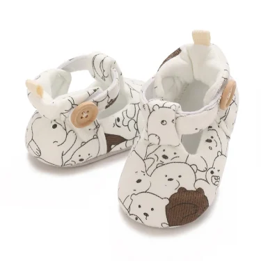 Newborn First Step Baby Shoes Cotton Cute Bear Causal Shoes High Quality Soft Warm Anti-slip for Spring and Autumn 0-18 Months 4
