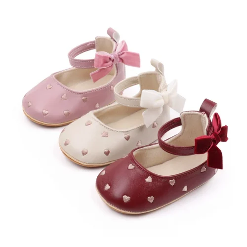 Baby Girl Shoes Cute Bowknot High Quality PU and TPR Sole Anti-slip Toddler Newborn 0-9-18 Months Prewalking Sandal BJZ3212 1