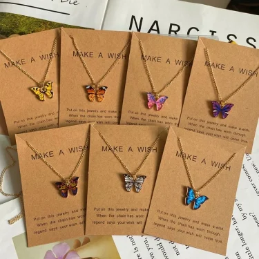 Fashion Women Necklace Korea Style New Butterfly Pendant Necklace Gift For Girl Cute Lovely Neck Jewelry Wholesale Dropshipping 1