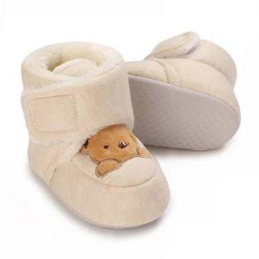 Winter New Cute Cartoon Baby Booties Boy Girl Boots Cotton Soft-Sole Non-Slip Warm Toddler First Walkers Infant Crib Shoes 2