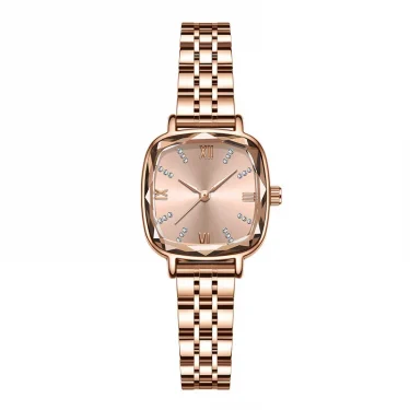 UTHAI V1 Women's Fashion Square Quartz Watch Water Diamond Multi faceted Mirror Face Female's Simple Trendy Versatile Wristwatch 5
