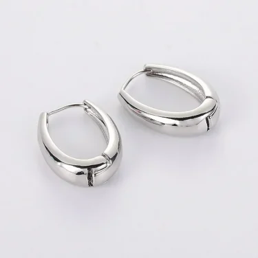 Fashion Metal Drop Earrings for Woman Vintage Stainless Steel Hoop Earring 2024 Trend Classic Party Wedding Pendant Jewelry Gift 5