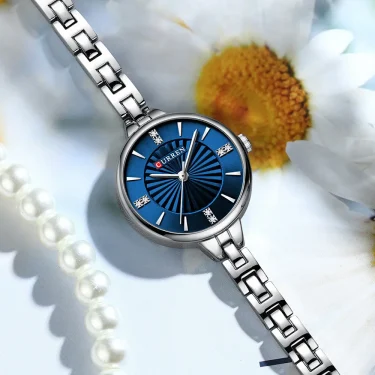 CURREN 9097 Women's Casual Quartz Watch Elegant Simple Design Waterproof Stainless Steel Strap Fashion Business Wristwatch Lady 2