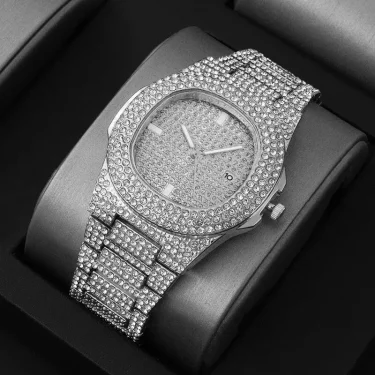 Luxury Fashion Mens Stainless Steel Watches Male Sports Quartz Wristwatch Calendar Luminous Clock Men Business Casual Watch 1