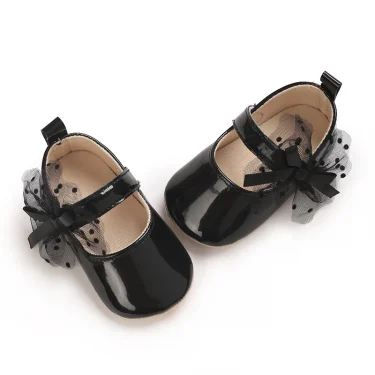 New Cute 0-18M Girls' Newborn Baby Shoes Classic Fashion Soft Sole Casual Princess Shoes First Walker Soft Sole for Toddlers 4