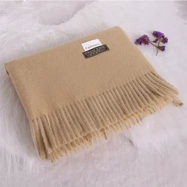 Women Winter Soft Warm Cashmere Scarf Luxury Brand Wool Scarves Khaki Pashmina Shawls Black Men's Poncho Cashmere Scarfs 4
