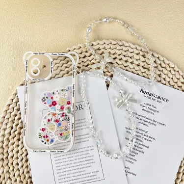 Creative Crystal Bowknot Pearl Beaded Mobile Phone Straps for Women Phone Case Key Chain Bag Pendant Decoration Accessories 2