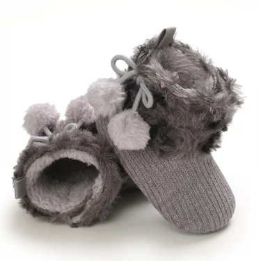 Winter Snow Baby Boots Newborn Warm Booties Soft Sole First Walkers Shoes for Baby Girls Infant Shoes Toddler 0-18Months 3