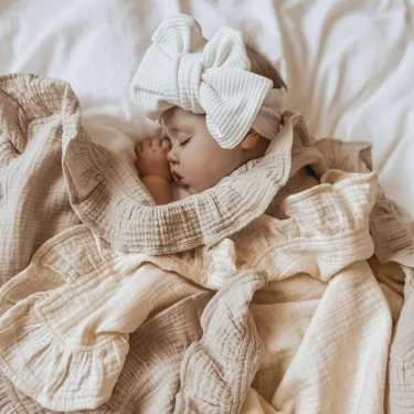 INS Ruffled Muslin Baby Swaddle Blankets for New Born Infant Bedding Organic Baby Accessories Newborn Receive Blanket Cotton 2