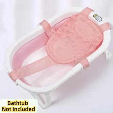 Adjustable Newborn Bathtub Pillow Seat Cushion Cross-shaped Anti-slip Baby Bath Net Mat Children Bathtub Shower Cradle Bed Seat 3