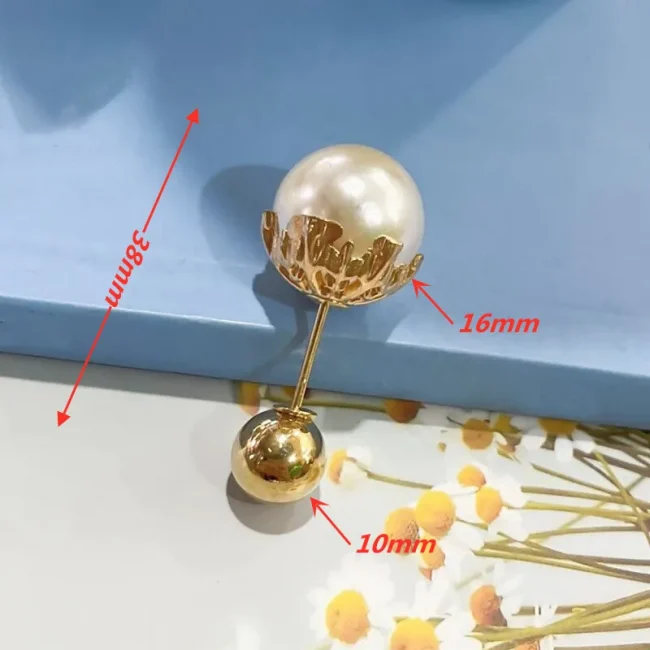 New 3Pcs/Set Double Pearl Brooch Pins Anti-Fade Brooches For Women Sweater Cardigan Clip Coat Retractable Button Dress Jeans Fit 3