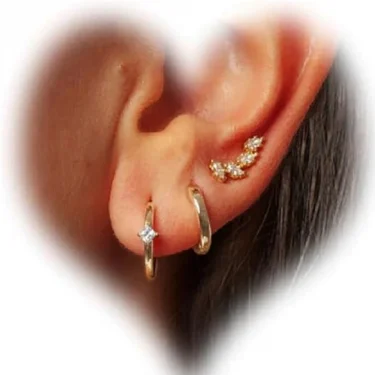 14K Gold Plated Copper Earrings Set Hypoallergenic Dainty Gold Hoop Earrings for Women Trendy Earring Stacks for Sensitive Ears 5
