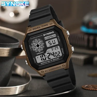 SYNOKE Digital Watches Men Sports Luminous Multifunction Waterproof Chrono Wristwatch Outdoor and Running Student Seven Light 5