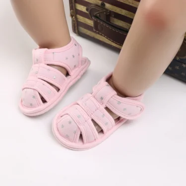 Spring And Autumn Sandals, Princess Shoes, Baby Boys And Baby Girls First Walkers Soft Soled Comfortable Walking Shoes 0-18M 5