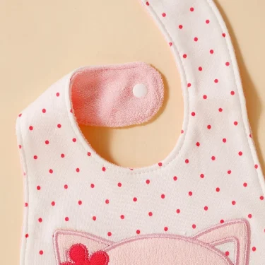 2pcs baby bib cover up, soft cotton adjustable bib with U-shaped lace, newborn feeding bib, baby saliva towel 4