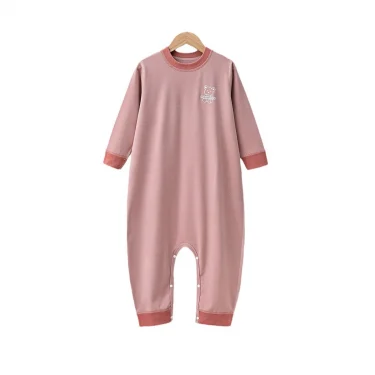 Autumn Newborn Boys Bodysuits Cotton Bear Pattern Long Sleeve Infant Baby Boys Rompers Loose Warm Loungewear Kids Boys Jumpsuits 5