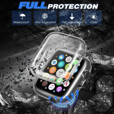 Screen Protector for Apple Watch Case 45mm 41mm 44MM 40MM 42mm 38MM Full TPU Bumper Cover Accessories Iwatch Series 8 7 SE 6 3 5